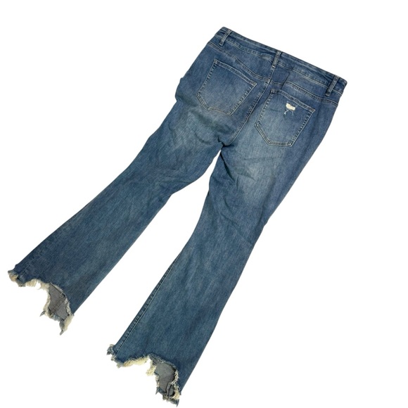 ARULA Blue Distressed Flare Jeans - Picture 6 of 6